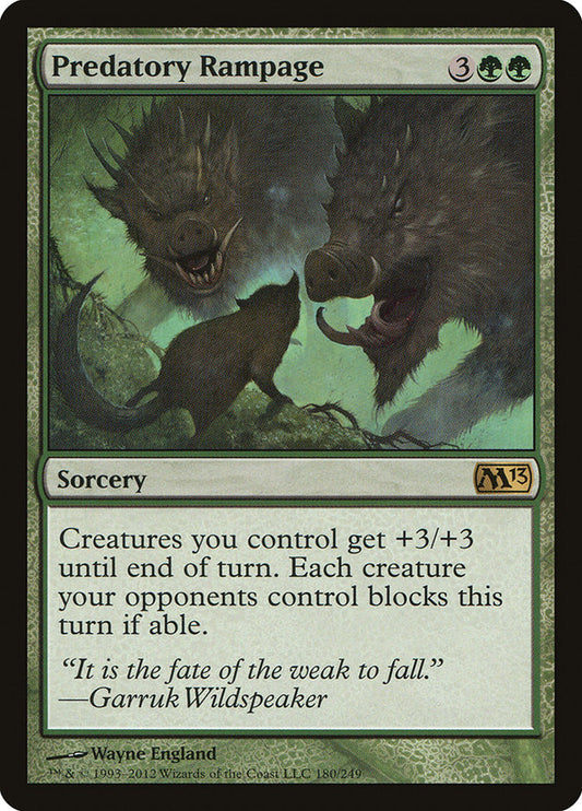 MTG Card Title: Predatory Rampage M13/180