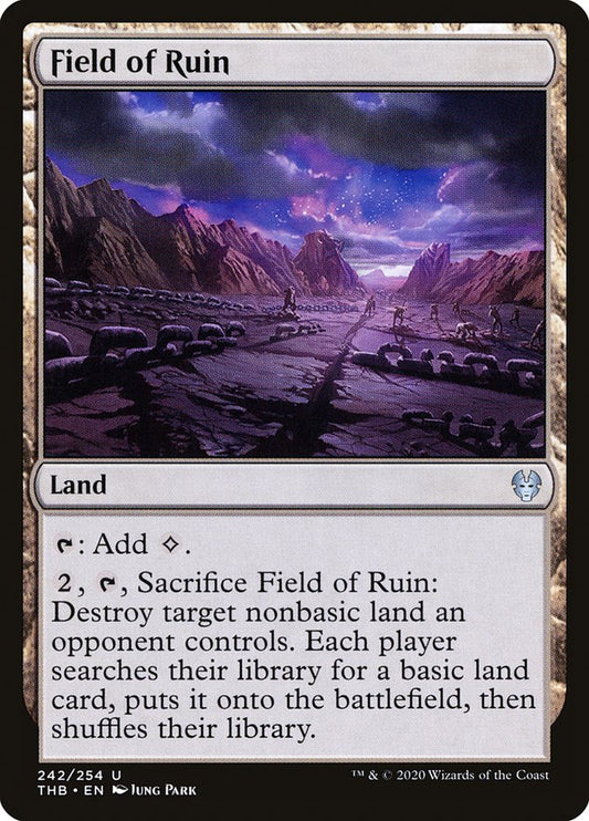 MTG Card Title: Field of Ruin THB/242