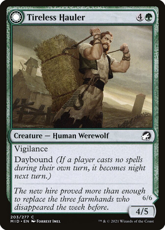 MTG Card Title: Tireless Hauler // Dire-Strain Brawler MID/203