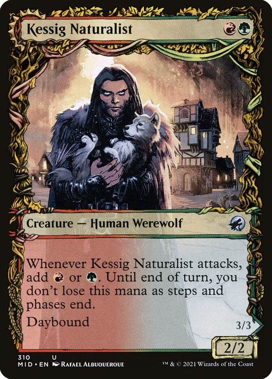 MTG Card Title: Kessig Naturalist // Lord of the Ulvenwald MID/310