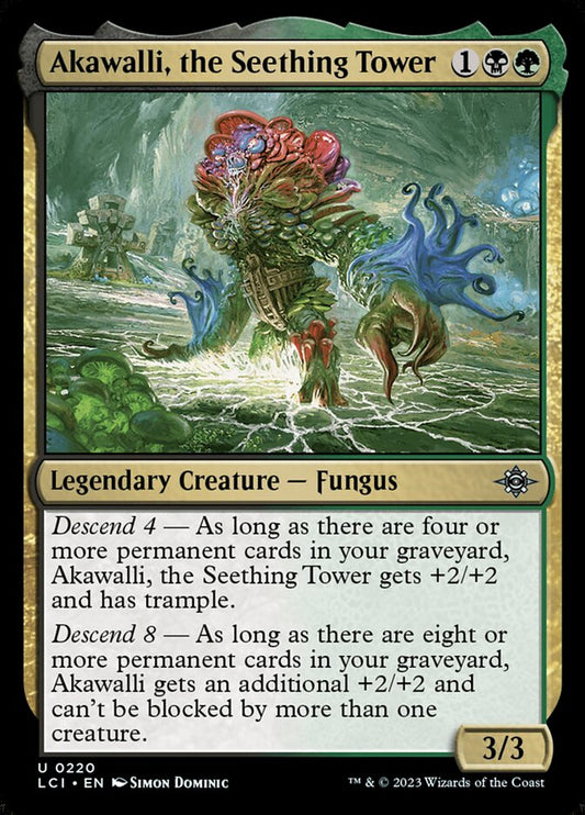 MTG Card Title: Akawalli, the Seething Tower LCI/220