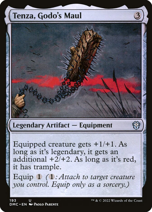 MTG Card Title: Tenza, Godo's Maul DMC/193