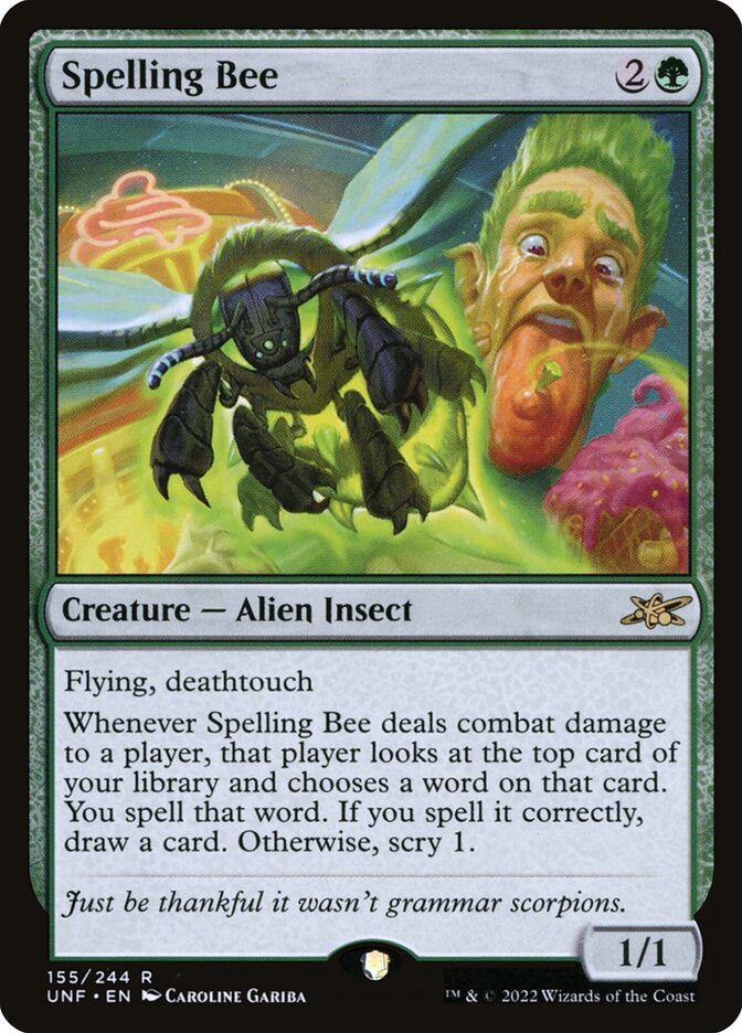 MTG Card Title: Spelling Bee UNF/155
