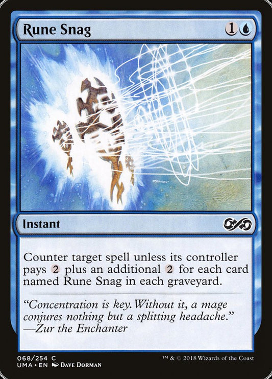 MTG Card Title: Rune Snag UMA/68