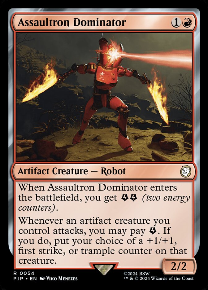 MTG Card Title: Assaultron Dominator PIP/54