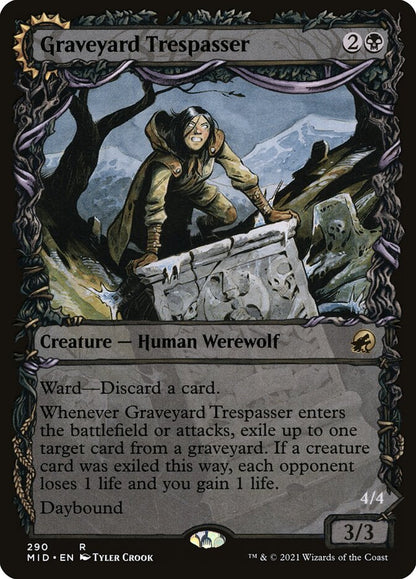 MTG Card Title: Graveyard Trespasser // Graveyard Glutton MID/290