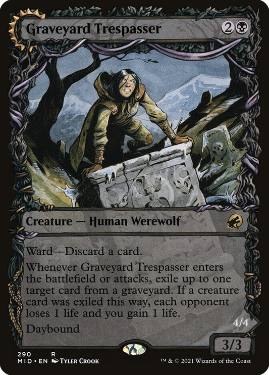 MTG Card Title: Graveyard Trespasser // Graveyard Glutton MID/290