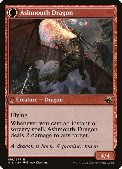 Smoldering Egg // Ashmouth Dragon MID/159