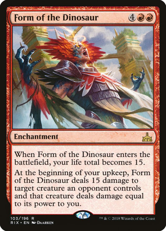 MTG Card Title: Form of the Dinosaur RIX/103