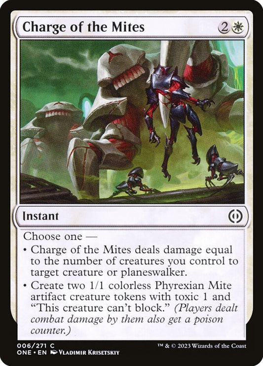 MTG Card Title: Charge of the Mites ONE/6