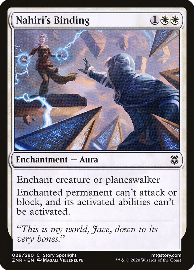 MTG Card Title: Nahiri's Binding ZNR/29