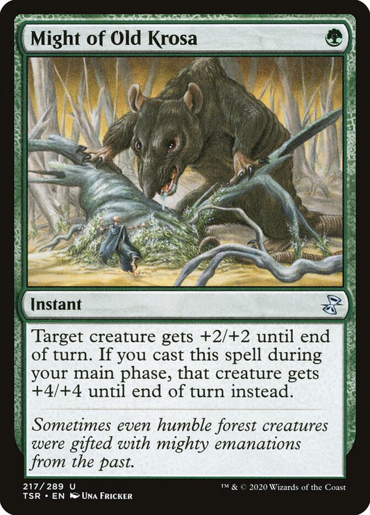 MTG Card Title: Might of Old Krosa TSR/217