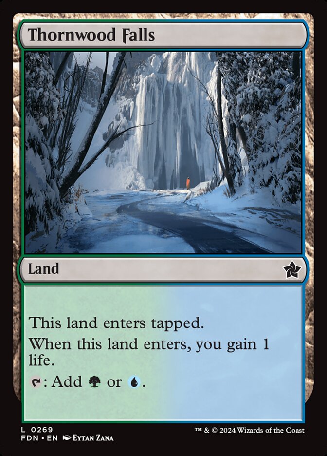 MTG Card Title: Thornwood Falls FDN/269