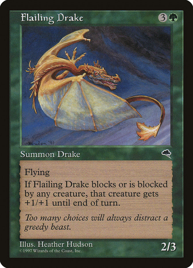 MTG Card Title: Flailing Drake TMP/227