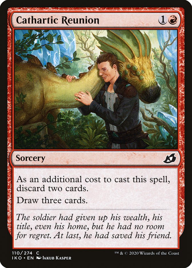 MTG Card Title: Cathartic Reunion IKO/110