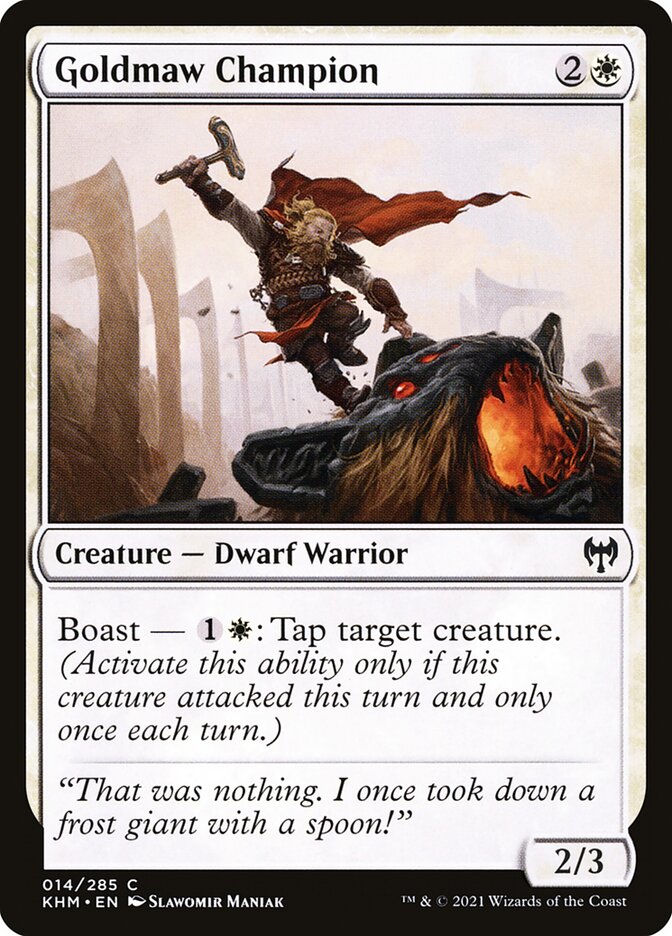MTG Card Title: Goldmaw Champion KHM/14