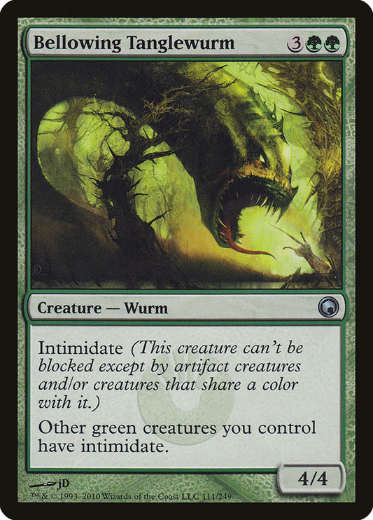 MTG Card Title: Bellowing Tanglewurm SOM/111