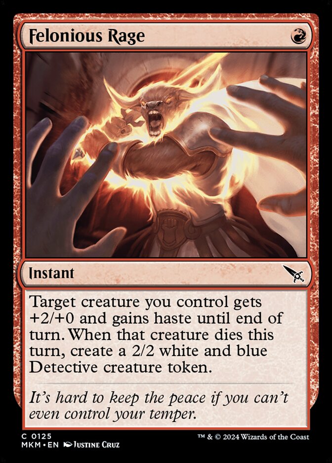 MTG Card Title: Felonious Rage MKM/125