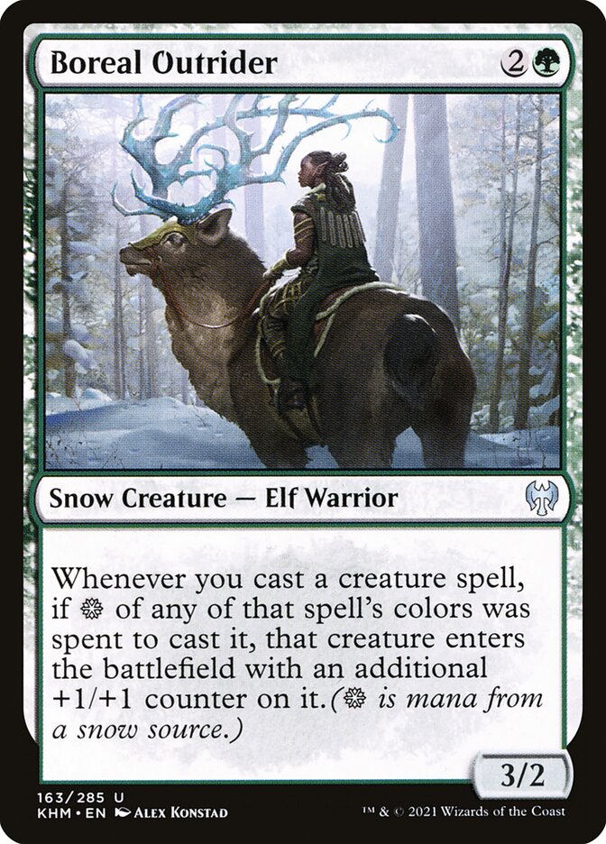 MTG Card Title: Boreal Outrider KHM/163