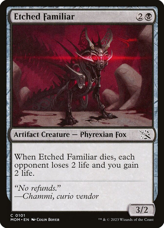 MTG Card Title: Etched Familiar MOM/101