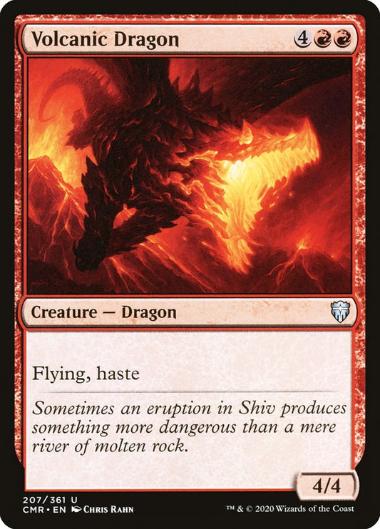 MTG Card Title: Volcanic Dragon CMR/207