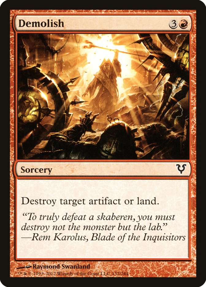 MTG Card Title: Demolish AVR/132