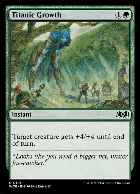 MTG Card Title: Titanic Growth WOE/191