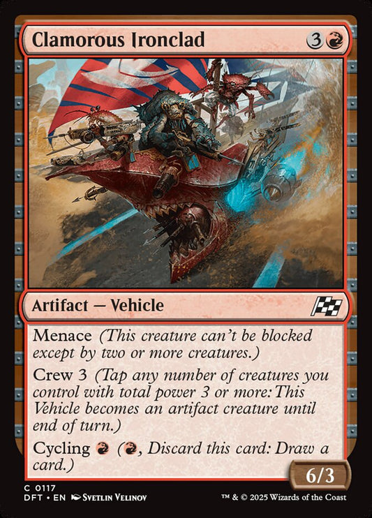 MTG Card Title: Clamorous Ironclad DFT/117
