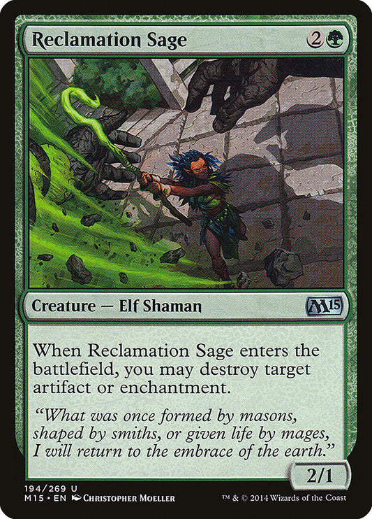MTG Card Title: Reclamation Sage M15/194