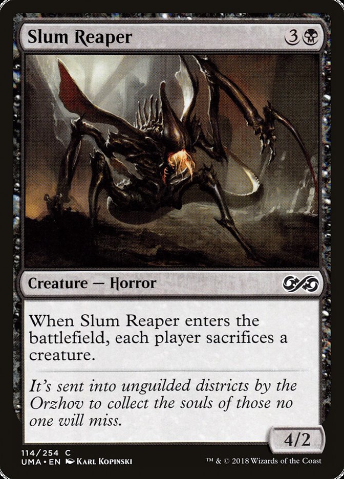 MTG Card Title: Slum Reaper UMA/114