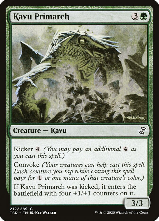 MTG Card Title: Kavu Primarch TSR/212