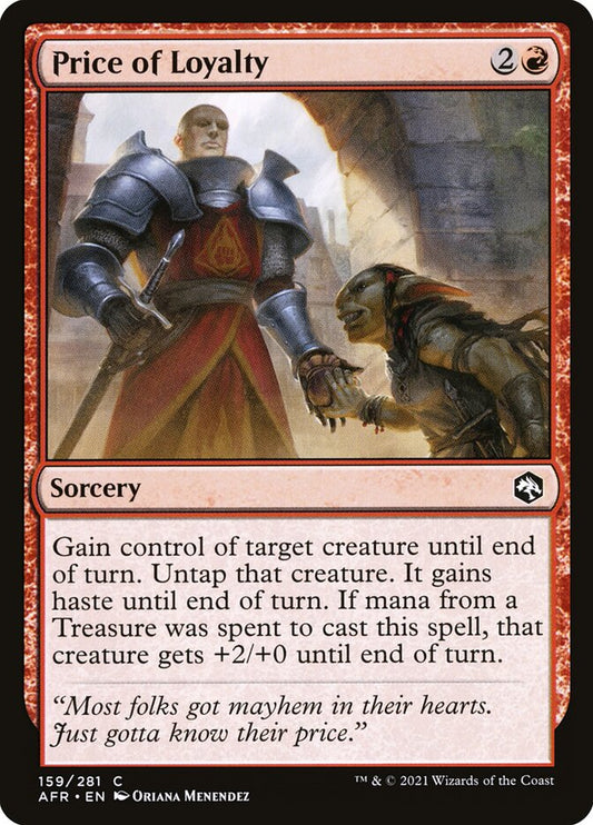 MTG Card Title: Price of Loyalty AFR/159