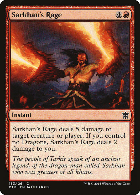 MTG Card Title: Sarkhan's Rage DTK/153