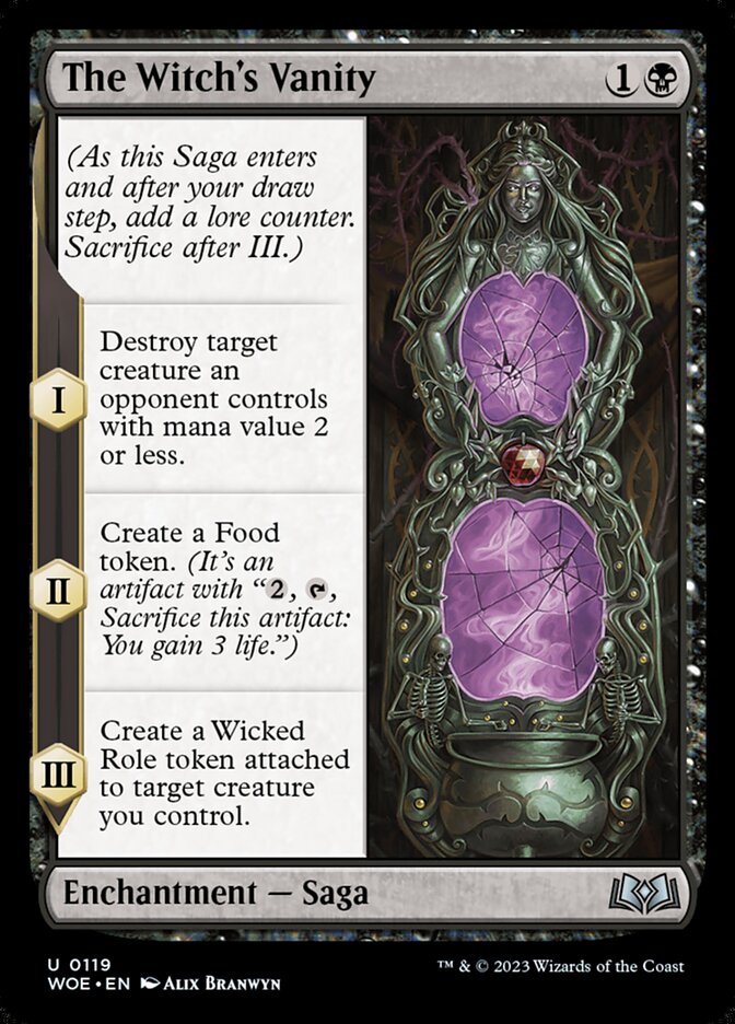 MTG Card Title: The Witch's Vanity WOE/119