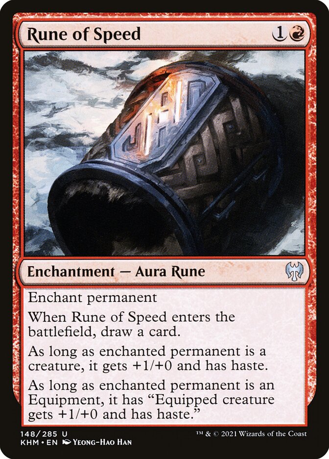 MTG Card Title: Rune of Speed KHM/148