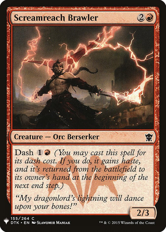 MTG Card Title: Screamreach Brawler PLST/DTK-155