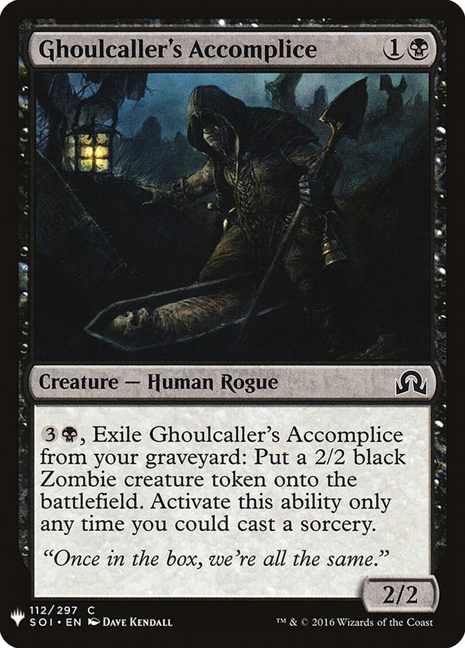MTG Card Title: Ghoulcaller's Accomplice PLST/SOI-112