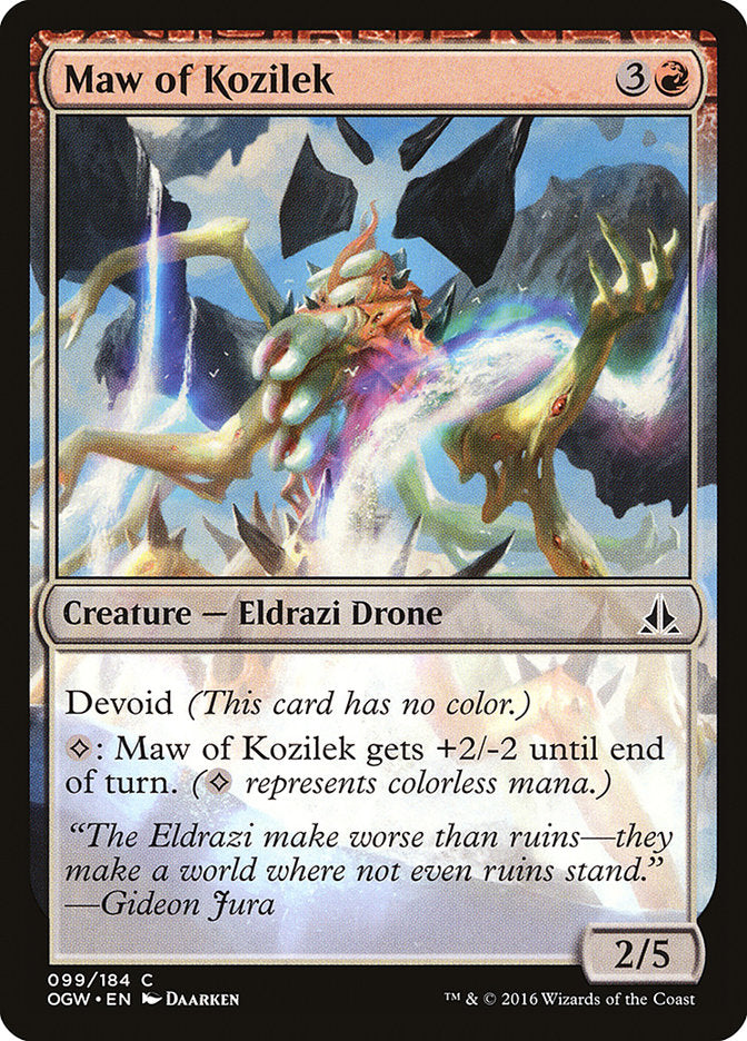 MTG Card Title: Maw of Kozilek OGW/99