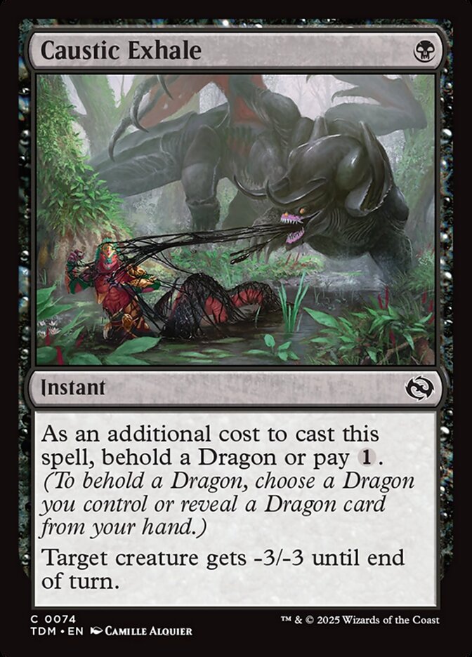 MTG Card Title: Caustic Exhale TDM/74