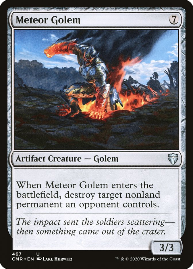 MTG Card Title: Meteor Golem CMR/467
