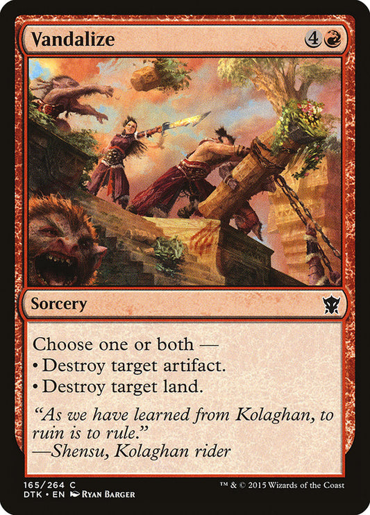 MTG Card Title: Vandalize DTK/165