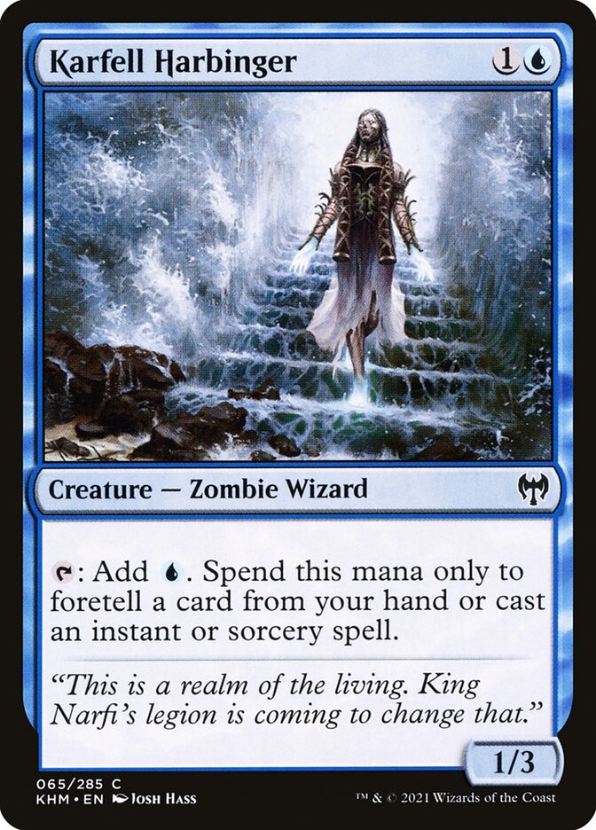 MTG Card Title: Karfell Harbinger KHM/65