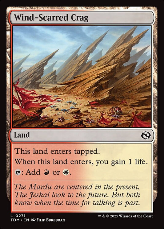 MTG Card Title: Wind-Scarred Crag TDM/271