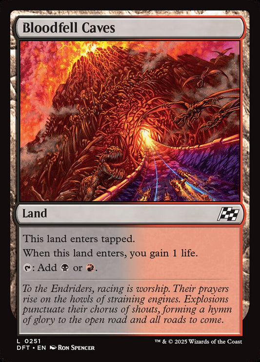 MTG Card Title: Bloodfell Caves DFT/251