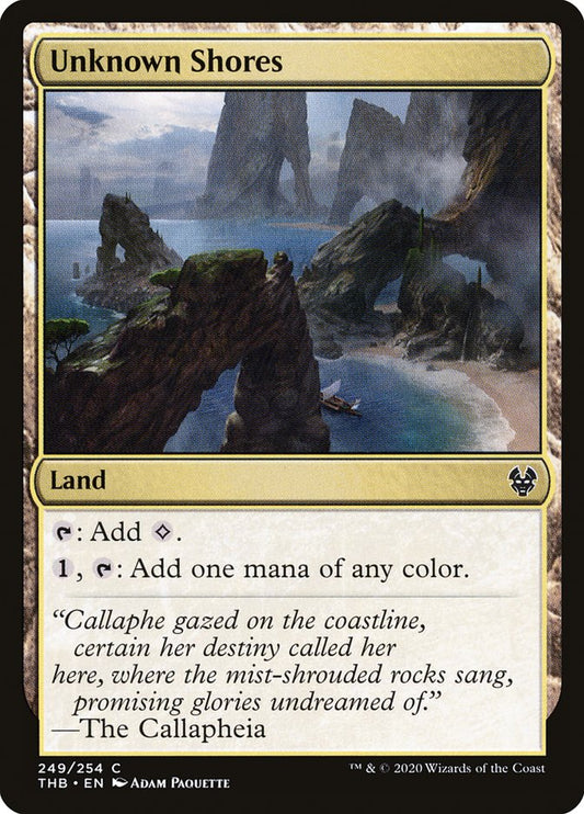 MTG Card Title: Unknown Shores THB/249