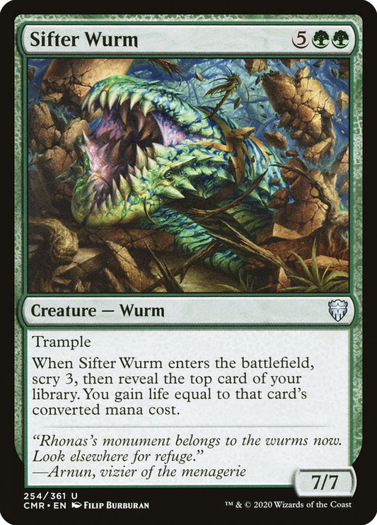 MTG Card Title: Sifter Wurm CMR/254