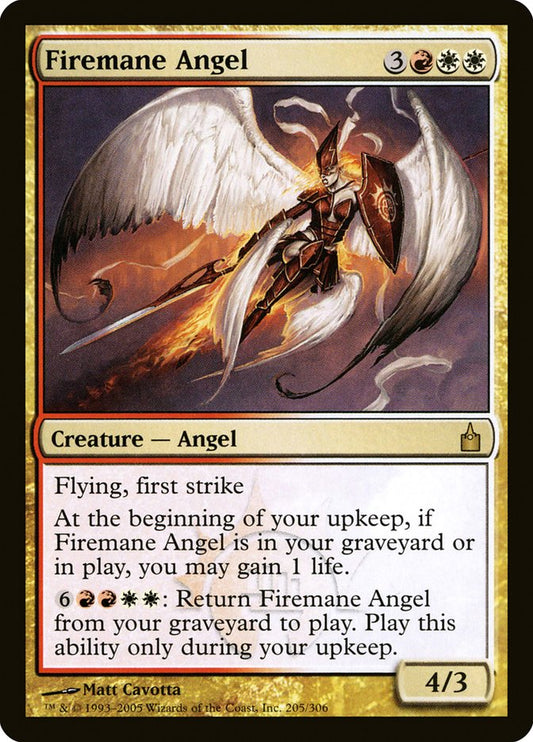 MTG Card Title: Firemane Angel RAV/205