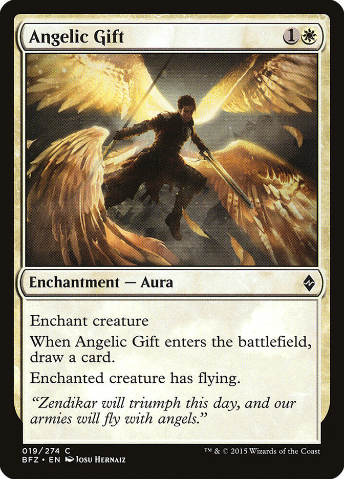 MTG Card Title: Angelic Gift BFZ/19