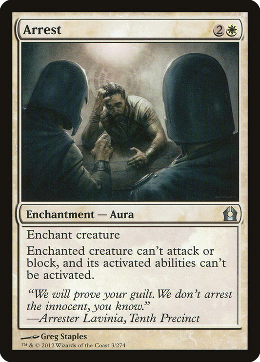 MTG Card Title: Arrest RTR/3