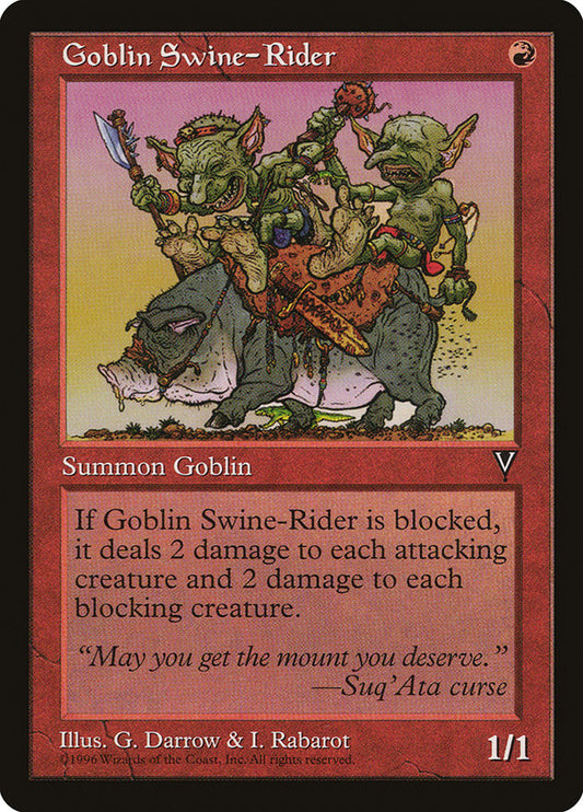 MTG Card Title: Goblin Swine-Rider VIS/81